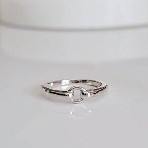 Hammered Sterling Silver Ring, Simple Circle Band, 925 Stamped, Tarnish Free,